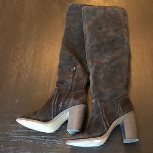 Vince Camuto - Charcoal Suede Over the Kne…